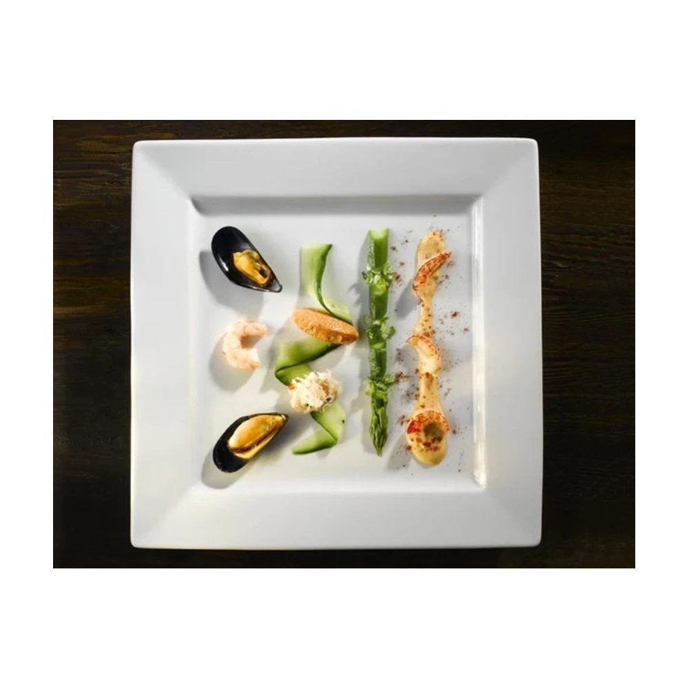 DPS Tableware Deep Square Plate Porcelite 27cm/10.5" (Box Of 6) 4 DPS Tableware Deep Square Plate Porcelite 27cm/10.5" (Box Of 6) - Image 2