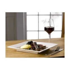 DPS Tableware Porcelite Flat Square 27cm/11" Plate (Box Of 6) -Dps Tableware dps tableware porcelite flat square 27cm 11 plate box of 6 p3200 12708 image