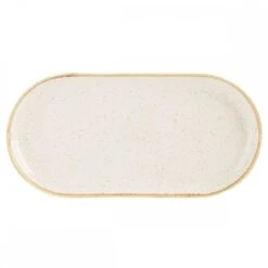 DPS Tableware Seasons Narrow Oval Plate 12"/ 30 Cm Oatmeal (Box Of 6)