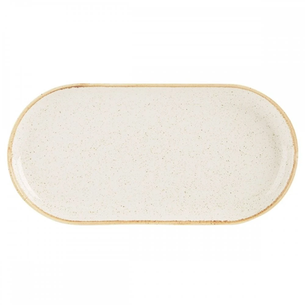 DPS Tableware Seasons Narrow Oval Plate 12"/ 30 Cm Oatmeal (Box Of 6) 3 DPS Tableware Seasons Narrow Oval Plate 12"/ 30 Cm Oatmeal (Box Of 6)