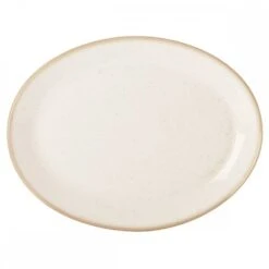 DPS Tableware Seasons Oval Plate 12"/ 30 Cm Oatmeal (Box Of 6)