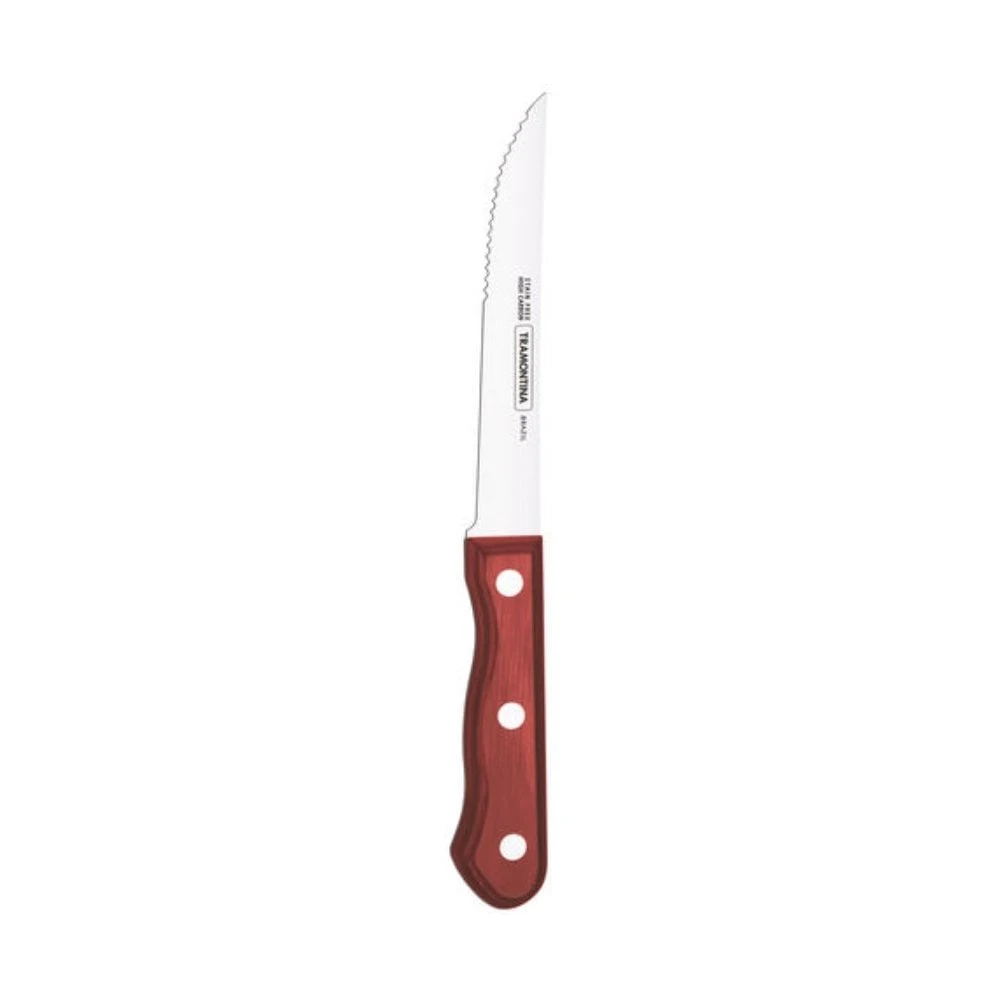 DPS Tableware Steak Knife 3 Stud 22cm Red Polywood (Pack Of 12) 3 DPS Tableware Steak Knife 3 Stud 22cm Red Polywood (Pack Of 12)